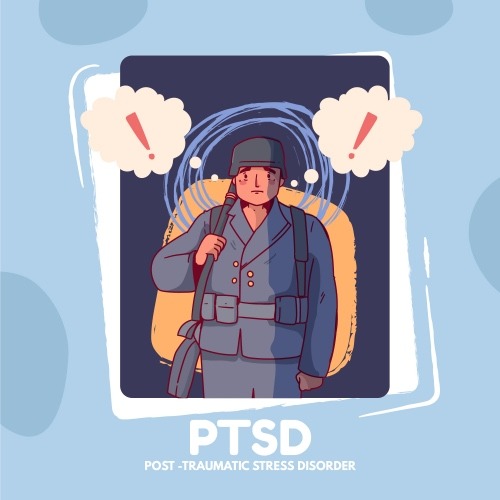 ptsd soldier illustration